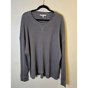 Seven7 Grey Waffle Knit Long Sleeve Xxl